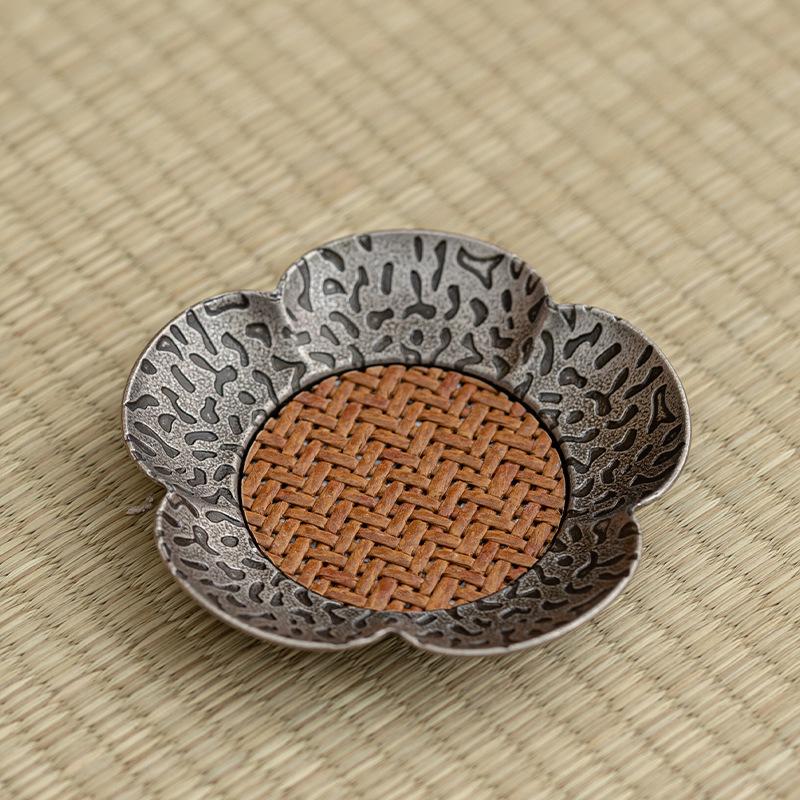 1 шт. Подставка под чашку Плетеная ротанговая подставка Аксессуары для чайной церемонии Современный домашний декор Китайский стиль Чайный сервиз Гунфу Уникальный подарок