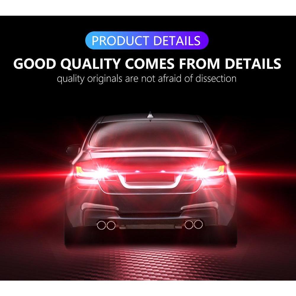 Super Bright 1156 P21W 1157 7440 7443 LED Brake Light Bulbs with Aluminum Body, 27 Pcs 3030 SMD for Car Tail Stop Lights