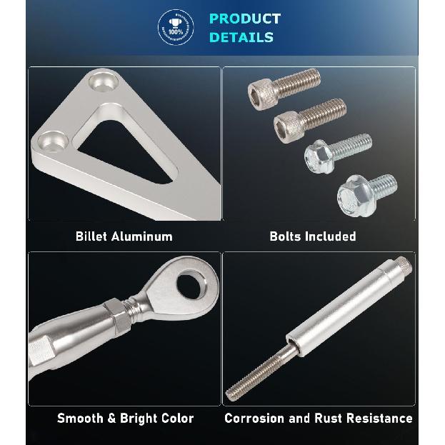 Комплект регулируемого кронштейна генератора из заготовки для Chevy SBC 305 327 350 383 5.0L 5.7L V8 Восьмицилиндровый Длинный водяной насос Полированный алюминий Для Chevy Small