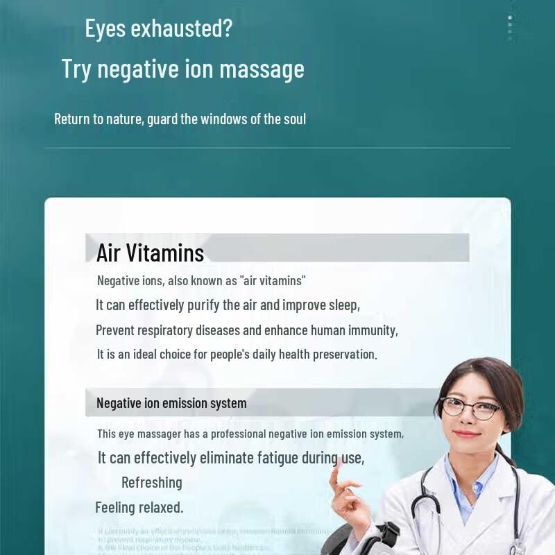 CLORIS Умный массажер для глаз с отрицательными ионами и теплым компрессом