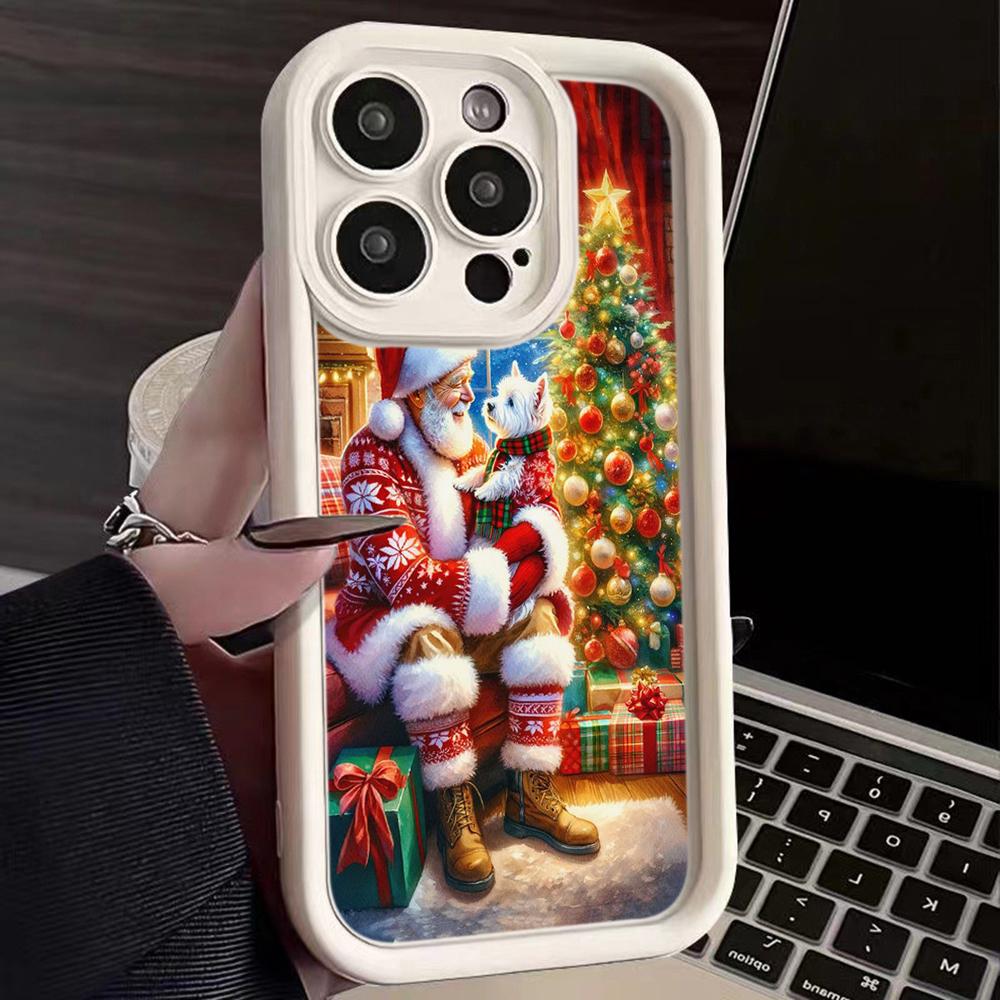 Чехлы для телефонов Ae118 Merry Christmas Santa art для Xiaomi 14T 12 11 Lite 5G NE Redmi 13C 14C 9C 9A A3 Note 12 Pro 11s Angel Eye Ladder Protective Cover
