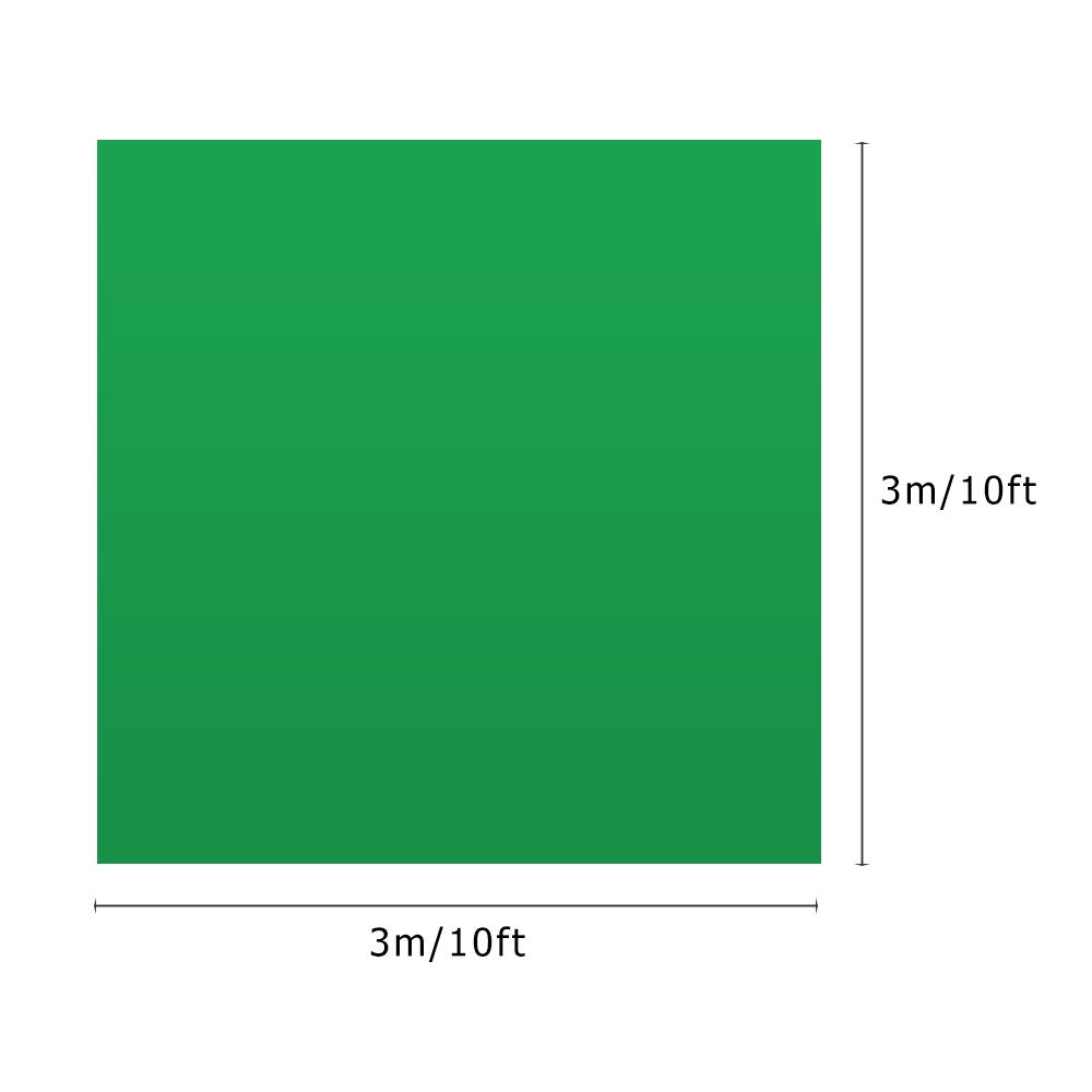 3 * 3m   10 * 10ft Professional Green Screen Backdrop Studio Photography Background Washable Durable Polyester Cotton