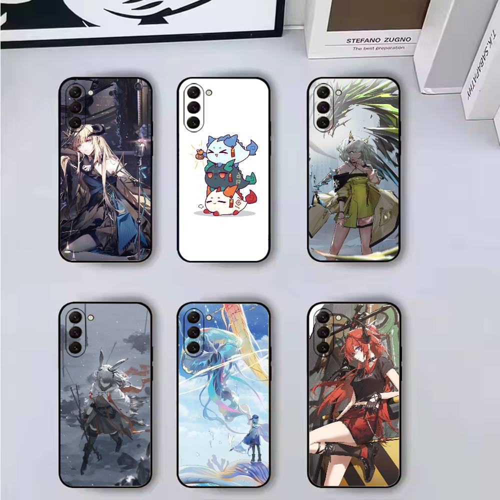 Игровой чехол для телефона Arknights для Samsung Galaxy A73,A72,A71,A70,A53,A52,A51,Другие, Мягкий черный чехол