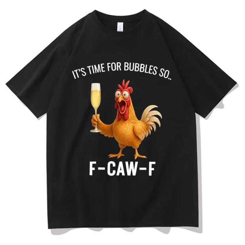 Tide Tee Смешная F-Caw-F Пивная Футболка Мем Мужская Летняя Повседневная Футболка Оверсайз Высокое Качество Модные Графические Короткий Рукав