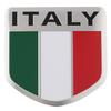 Aluminum 3D Metal Italy Italian Flag Sticker Emblem Badge Decal Car Decorate