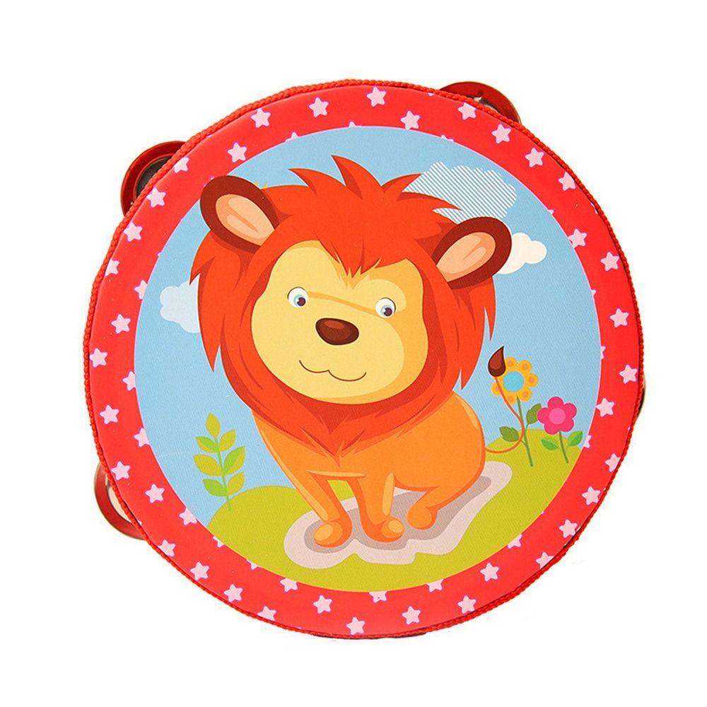 Music Toys Tambourine Cartoon Pattern Kids Bell Drum Children Hand Drum Baby Gifts