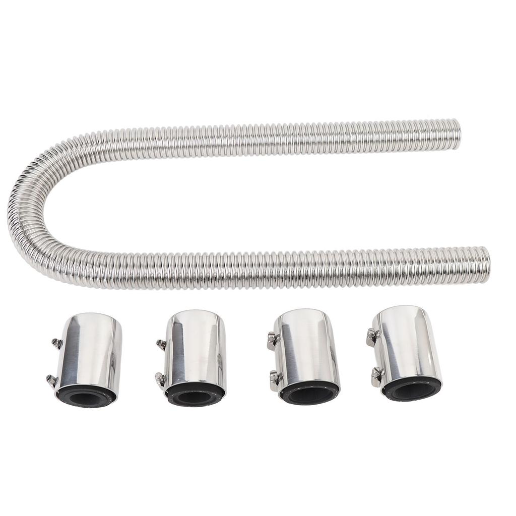 Radiator Flexible Coolant Water Hose Kit with Cap Clamp Stainless Steel 48 Inch Universal Engine Cooling Water Hose Kit