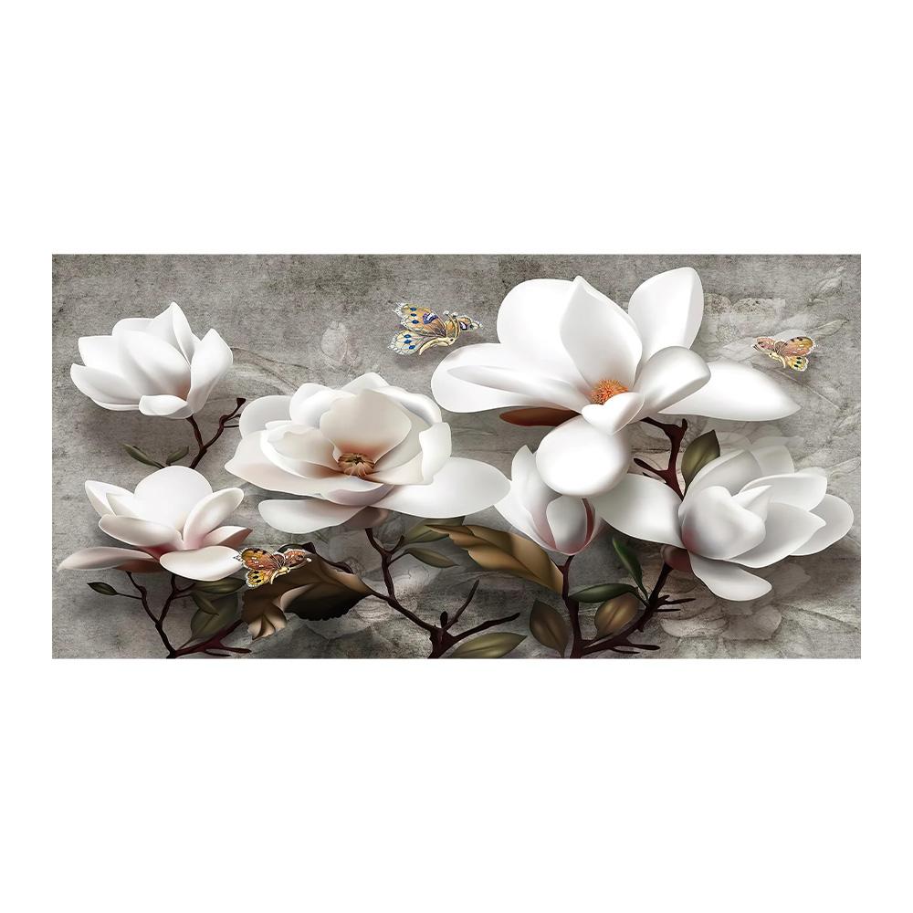 Абстрактные белые цветы настенный художественный постер большая белая роза ретро цветочная картина на холсте современная цветочная художественная печать декор для дома