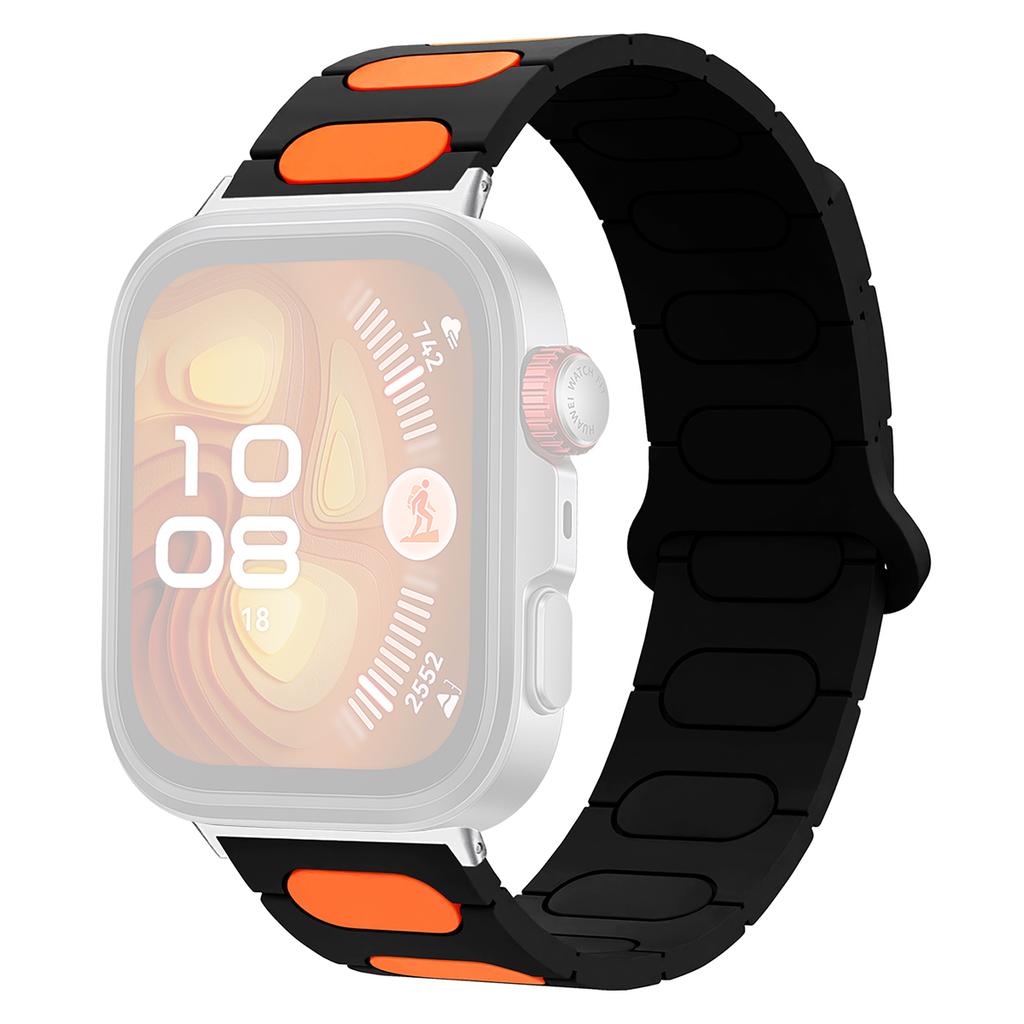 Магнитный ремешок овального дизайна для Huawei Watch Fit 4 Pro/Fit 4/Fit 3 Силиконовый ремешок для часов Двухцветный