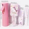 4pcs hair styling set, 200ml spray bottle, cute cartoon pattern square hair brush and 2 combs, Special for real hair wigs