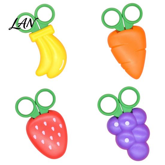 Scissors Refrigerator Magnet Children Safety Paper Cuttings Scissors, Fruit Veggie Kids Craft Decoration, Portable Mini for Students Decorative