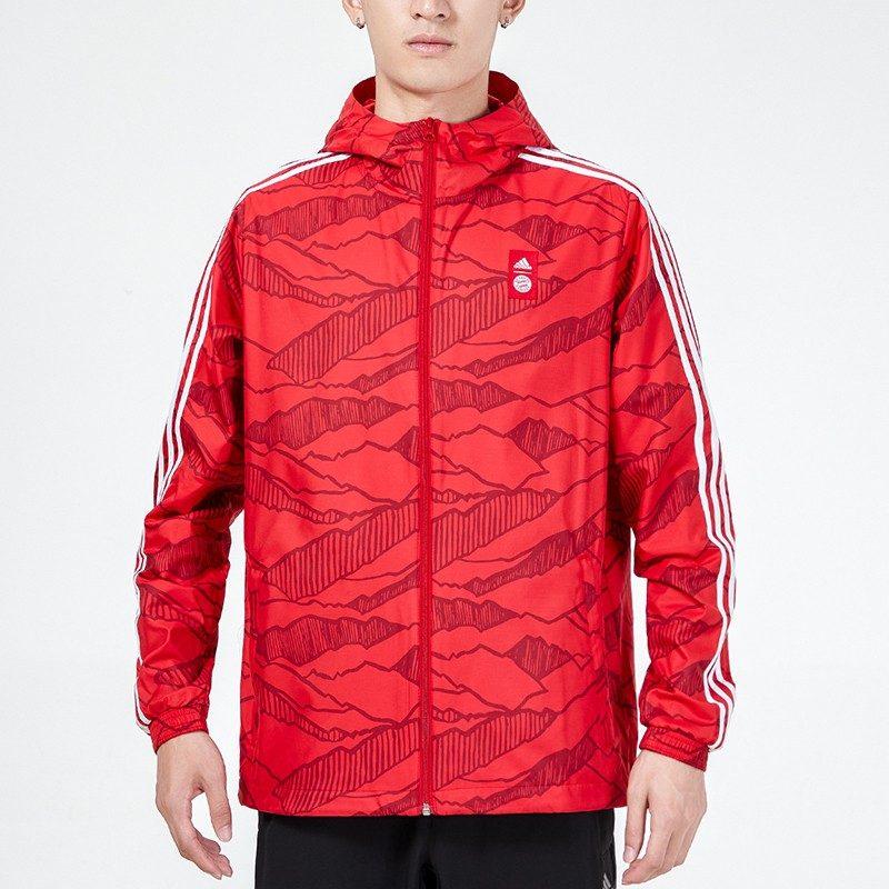 adidas Куртки Мужские Красные С капюшоном Умеренные Другое GR0683