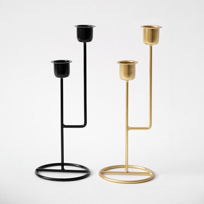 1шт кованый подсвечник для домашнего декора железный подсвечник для домашнего декора золотой черный конический подсвечник скандинавский