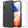 Protective Case - BOOLING - for Samsung Galaxy A14 - Ultra Slim Silicone - Black - Scratch Resistant