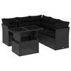 VidaXL Garden Lounge Set 6 Pcs with Cushions Black Braided Resin 3266575