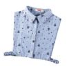 Vintage Print Fake Collar Women Detachable Collars False Collar Shirt Tie Plaid Female Denim Removable Dickie Blouse Shirt Women