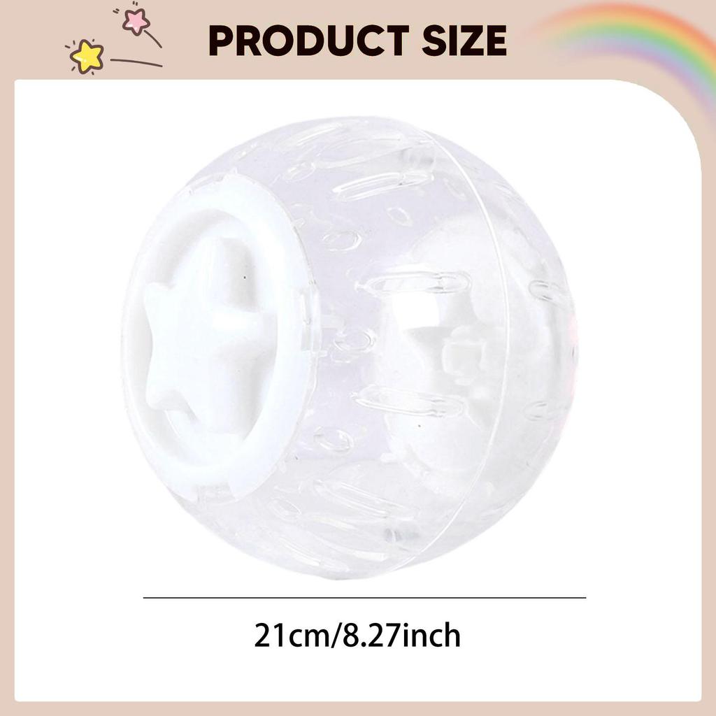 Hamster Ball 21cm Sturdy Plastic Exercise Wheel Toy for Guinea Pig Rabbit Small Pets Temporary Space