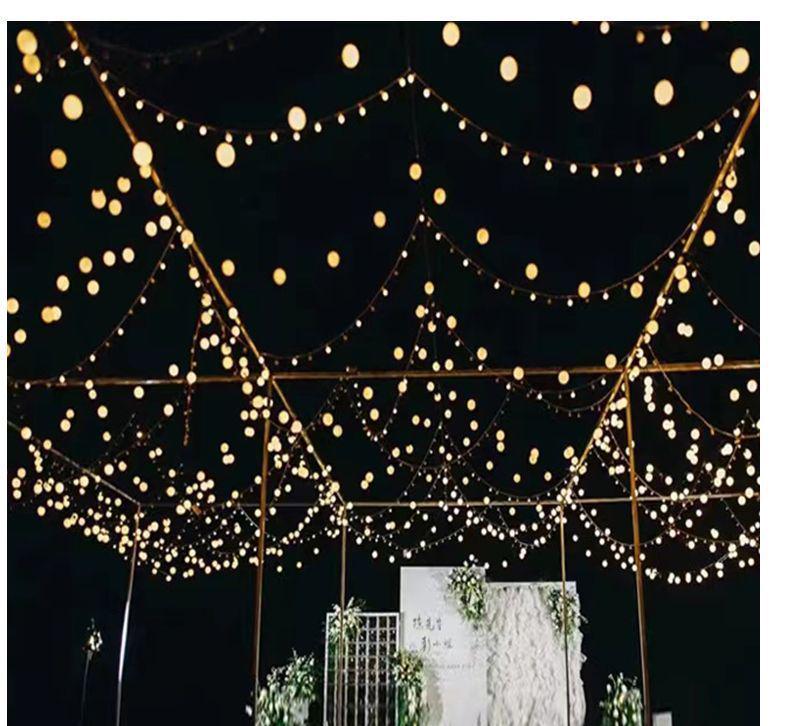 Солнечные светодиодные уличные гирлянды в виде круглых шаров для палаток и навесов