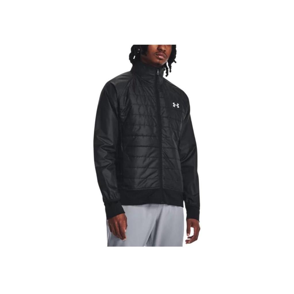 Under Armour Мужская куртка с молнией и воротником-стойкой Launch Solid Черная 1380868-001