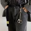 Fashionable Keychain Handcuff Pendant Keyring Decorative Key Holder Punk Key Hanger Pants Chains for Hip Hop Lovers