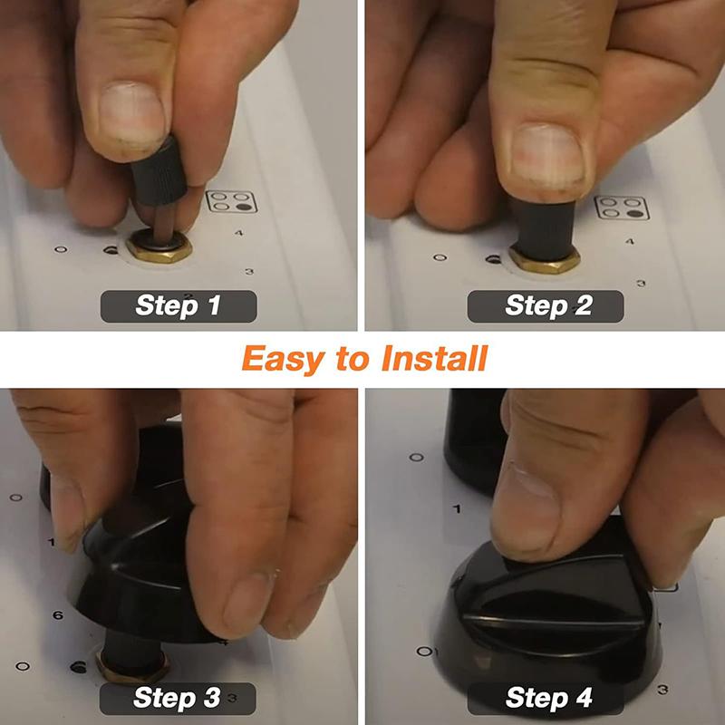 4Pcs Replacement Switc Knob Plastic Knob Gas Stove Control Knob General Range Oven Knob Cooker Hob Knob For Benchtop Burner