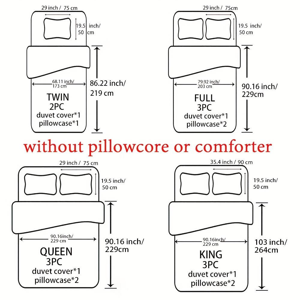 3pcs Polyester Duvet Cover Set 3D Moonlit Landscape Print Bedding Set, Soft Comfortable Duvet Cover