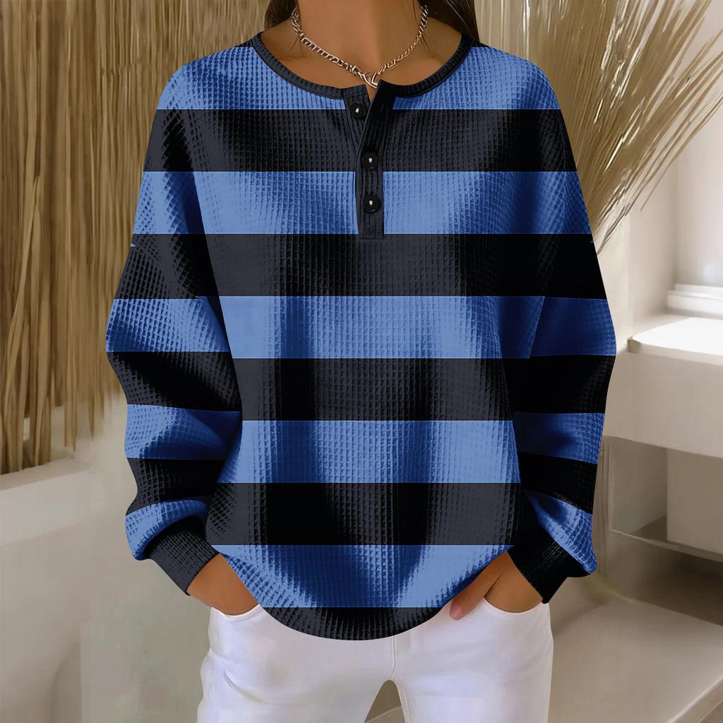 Женские повседневные рубашки с длинным рукавом, топы на пуговицах с V-образным вырезом, свободный трикотаж, осенние фавориты для женщин
