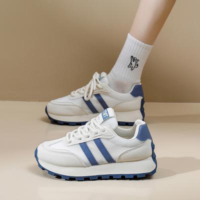 Обувь для папы женская весна 2024 года, новый стиль в корейском стиле, студенческие туфли на платформе, повседневные кроссовки FD6688-1