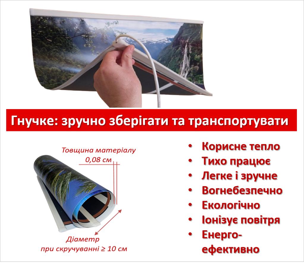 Picture-heater "Flowers In the Mountains" On Monocrystal Film 105x60 Cm 300 W