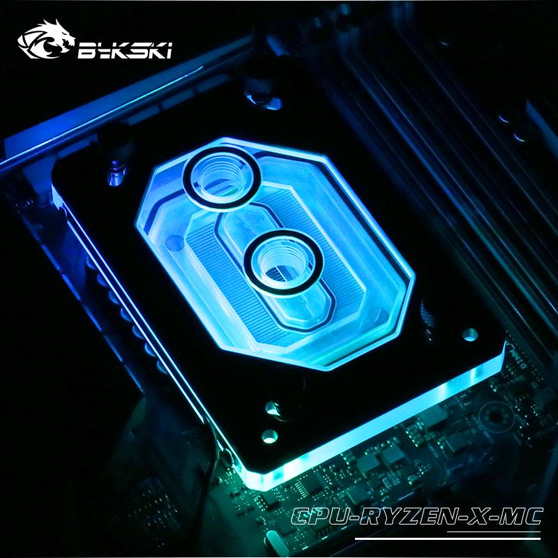 Bykski for AMD RYZEN3000 RyzenAM3/AM3+/AM4 1950X TR4 X399 X570 CPU Water Block Fan Cooling Copper Radiator Water Cooler Cooling