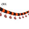 Stair Railing Banner 10FT Halloween Paper Chain Garland Decoration, Spooky Skull Spider Pumpkin Indoor Outdoor Hanging Bunting for Party Door