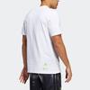 Adidas Повседневная дышащая футболка с коротким рукавом и принтом, мужские топы белого цвета HE4905