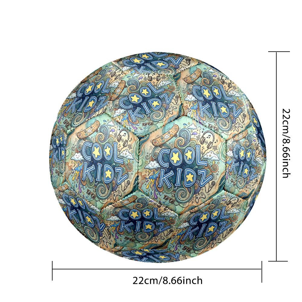 1pc Cool Vibes Soccer Ball Size 5,Suitable for Practice Matches/Training, Ideal for Indoor and Outdoor Sports. c63054