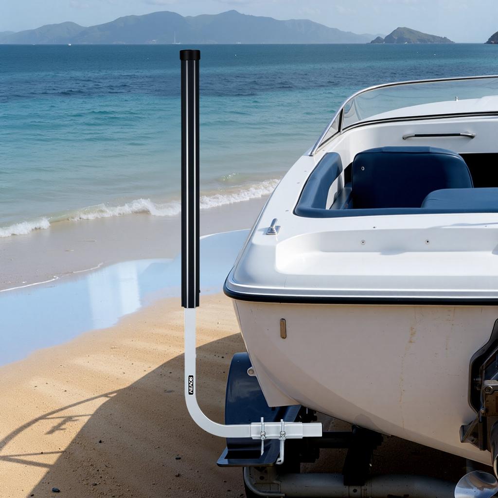 VEVOR Boat Trailer Guides, 1016 mm/1219 mm Height Guide Poles, 2PCS High-Hardness Steel Trailer Guide-Ons, Adjustable Guide Poles with PVC Pipes