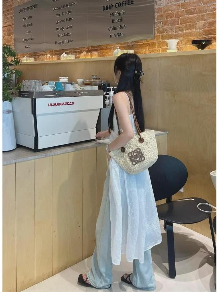 Белое сетчатое платье без рукавов на подтяжках - французский стиль, многослойное, свободный крой, облегающее, длинная юбка, новая летняя коллекция