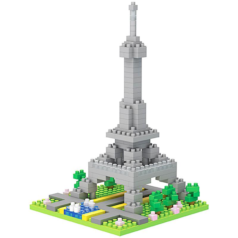 Lepuyu Building Iron Tower Taj Mahal Kidsren's Educational Assembly Insert Toy Gift Micro Small Particle Diamond Building Blocks