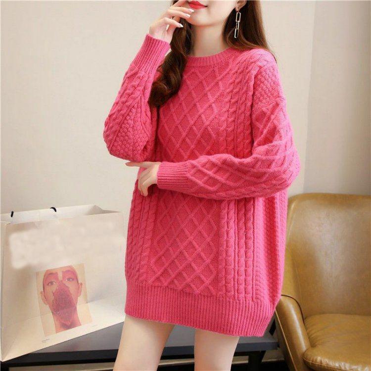 Пуловер, свитер, осенне-зимний свитер, модный пуловер, свободный, с длинными рукавами и круглым вырезом, женский свитер с жареным тестом