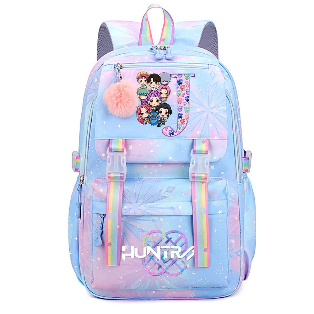 Cute K-Pop Demon Hunters Printed Large Capacity Waterproof Backpack Teenger Student Girl Boy Schoolbag Bookbag Women Large Capacity Travel Bag