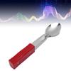Metal+Plastic Musical Spoons Silver+Red Folk Instrument Folk Music Tool  For Music Enthusiasts