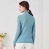 Zhaojun Women's High-Neck Cable Knit Rhinestone Cashmere Sweater