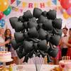 8Pcs 15-Inch Bowknot Foil Balloons, Matte Black Ribbon Mylar Balloons, Aesthetic Bow Shape Decorations for Wedding, Anniversary