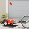 VidaXL Bicycle Cargo Trailer Orange Oxford Fabric and Iron 94166