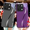 Двухцветные полосы для OnePlus Nord 3 5 6T 7 Pro 8 12 10T Reno8 Lite 5G 10R Nord N30 Жесткий чехол из закаленного стекла для телефона Черный