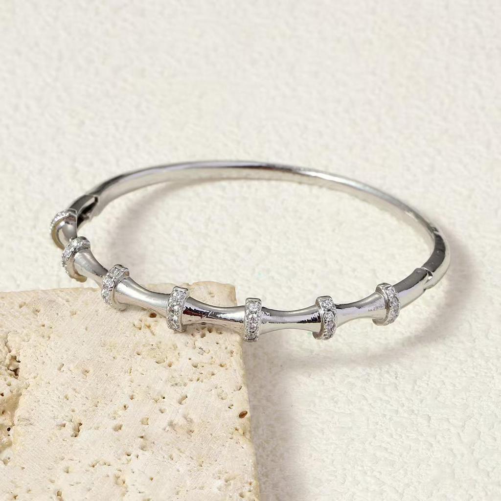 Универсальный бамбуковый бриллиантовый браслет - Модное и элегантное женское украшение