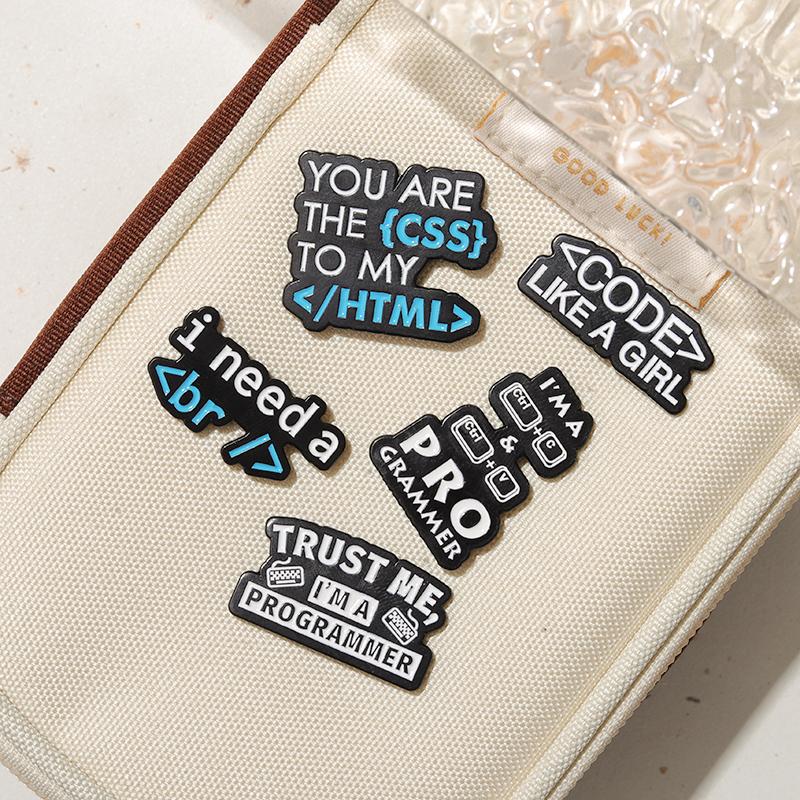 Programmer Enamel Pins Custom Creative Codes Puns Brooches Lapel Badges Funny I Need a Break Jewelry Gift for Kids Friends