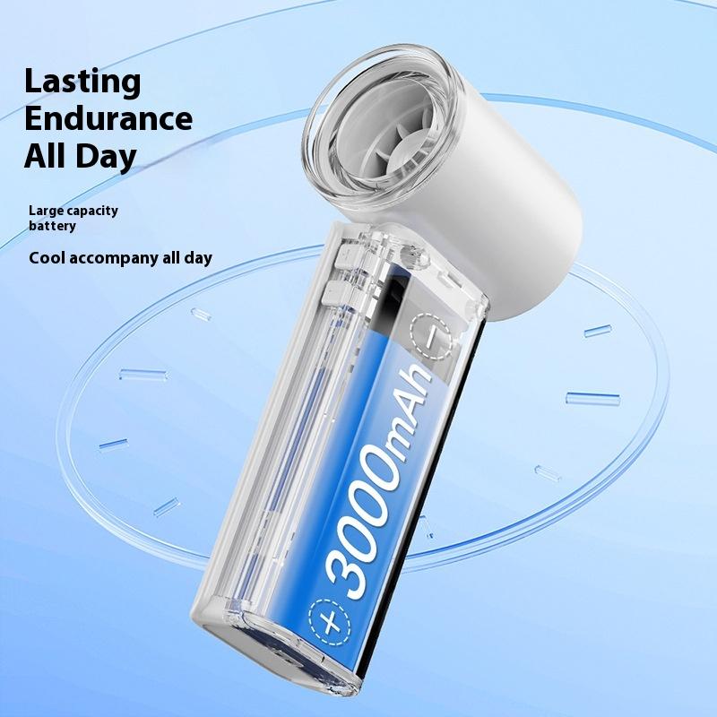 Handheld Small Fan, Outdoor Portable Ultra-high-speed Turbine Ultra-long Battery Life Powerful Small Fan