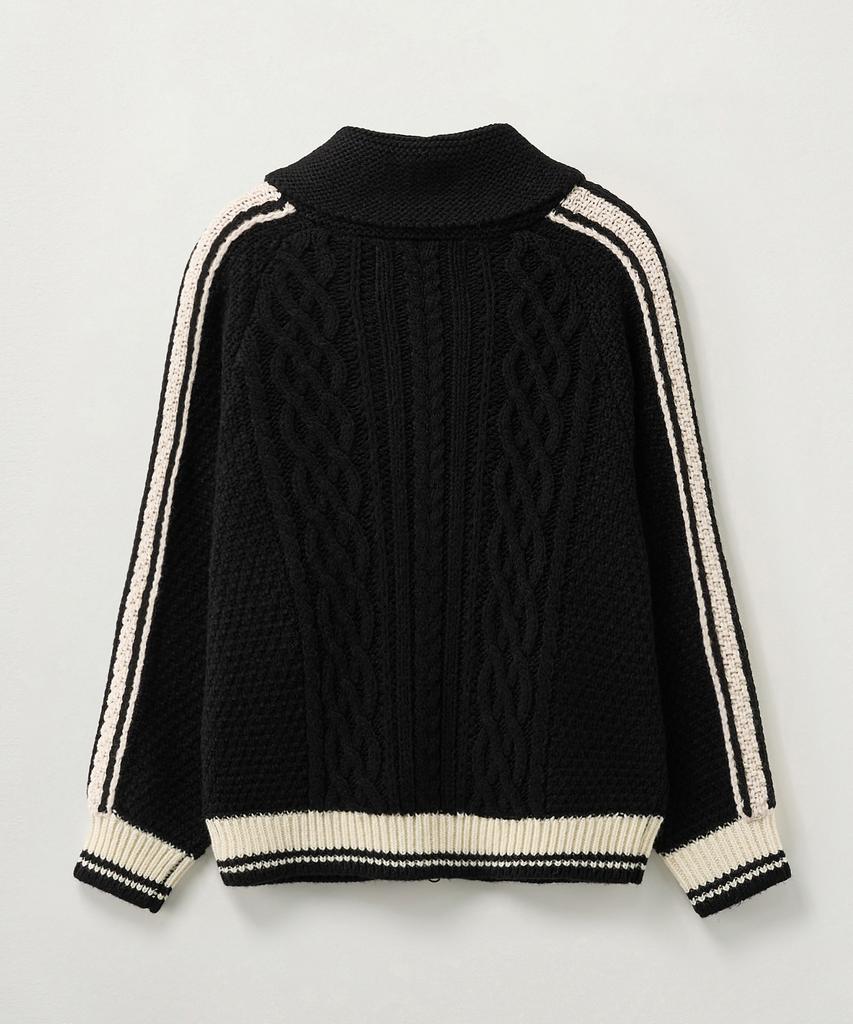 Satur (W) Lorton Cowichan Knit Cardigan Black