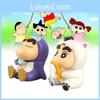 Charming Crayon Shin-chan Figurine Set Adorable Pvc Anime Character Toys 6cm