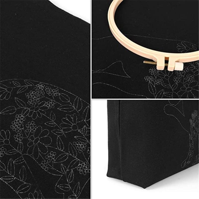 Водорастворимая печать, хлопковая холщовая сумка, материал для вышивки крестиком, посылка для начинающих (мешок