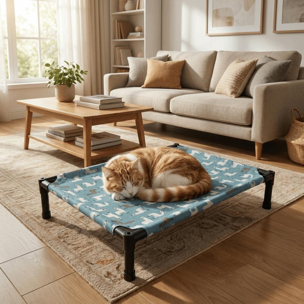 Moisture Proof Dog Marching Bed Breathable Elevated Pet Bed Cat Sleeping Bed Indoor Outdoor
